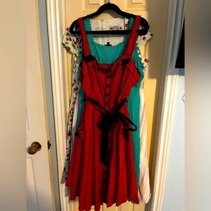 Red with Black Polka Dot Dress